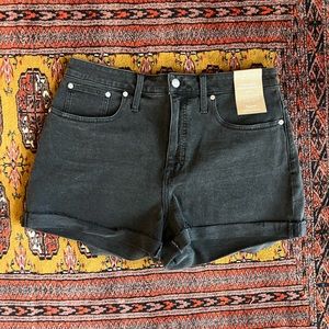Madewell NWT black denim shorts